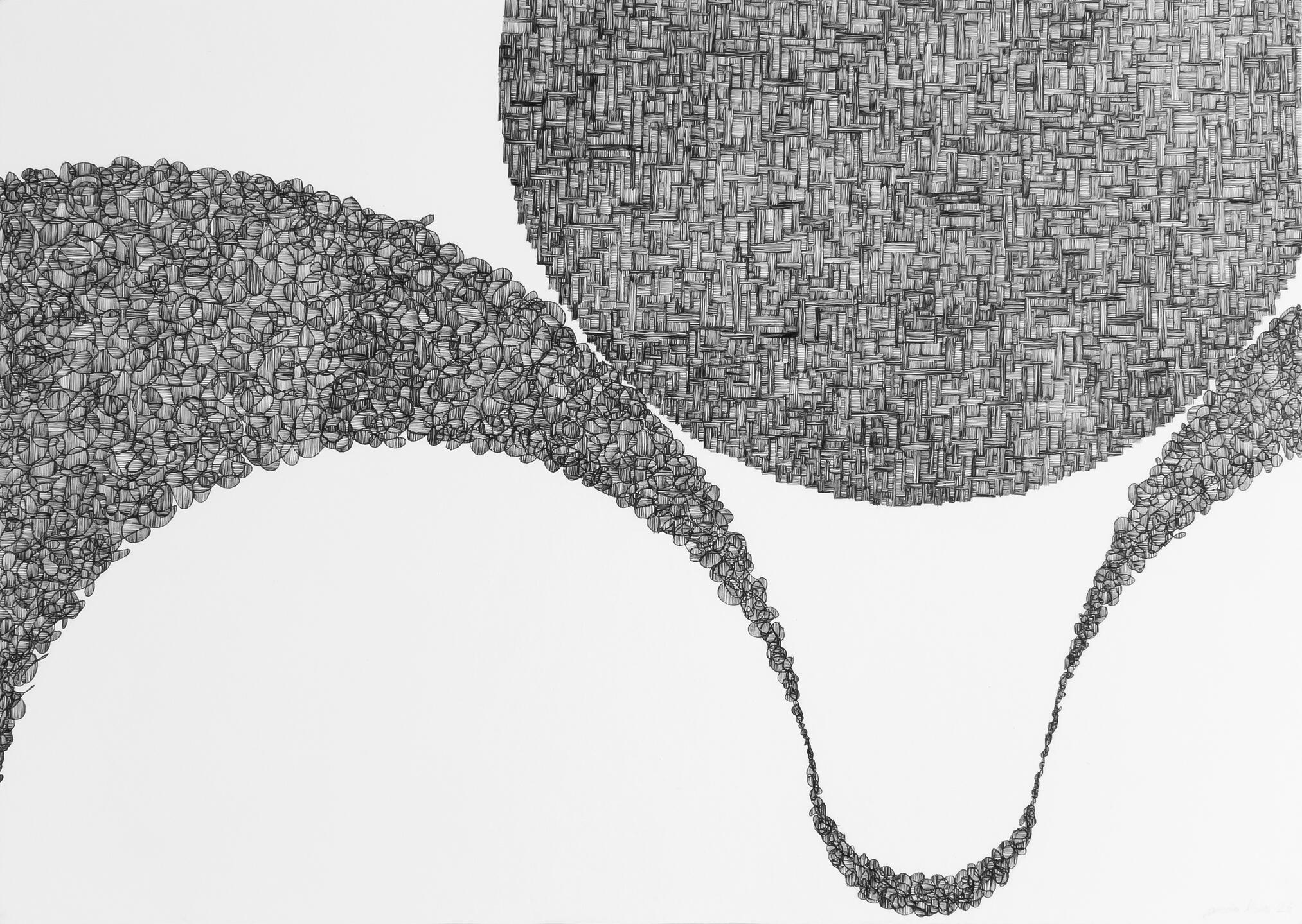 Rebote. Tinta sobre papel de algodón. 77×56 cm. 2023. (Llamar al 55 25 00 11 18 para venta personalizada).