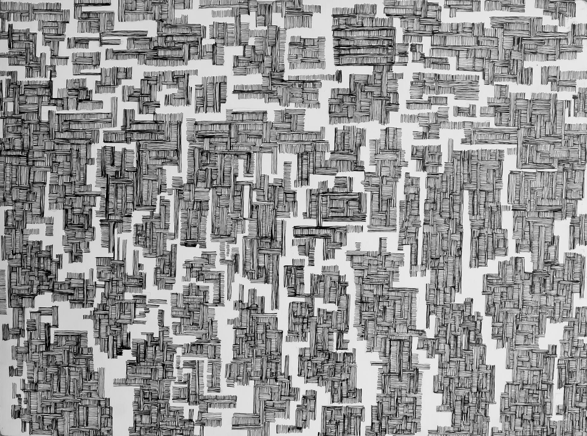 Surco. Tinta sobre papel de algodón. 28 × 34 cm. 2022. (Para venta personalizada llamar al 55 25 00 11 18).